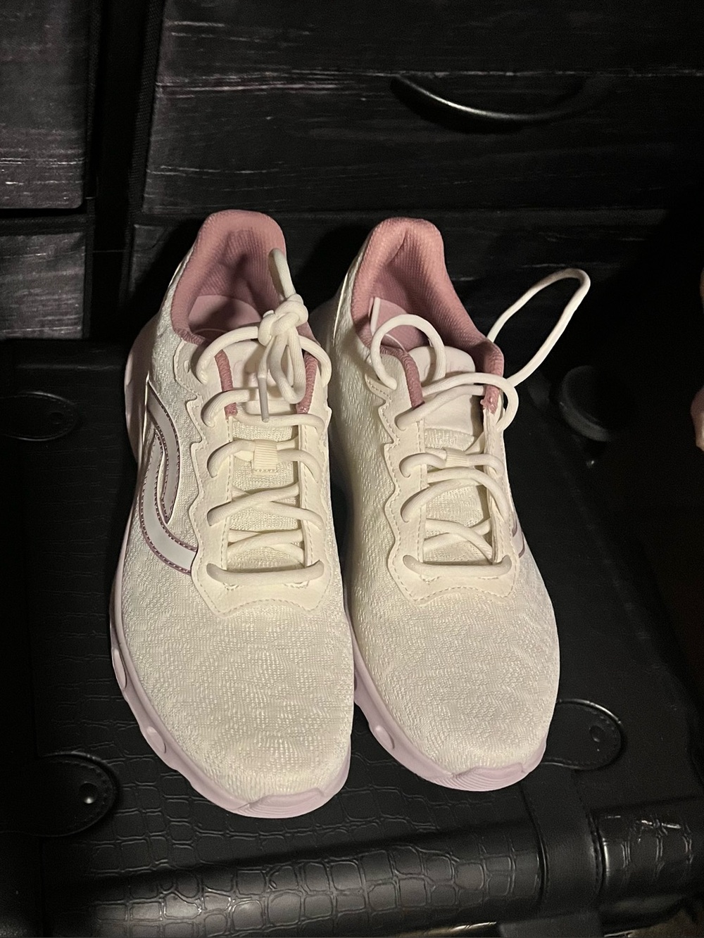 Ryka Women's Lightweight Cream and Pink Athletic Sneakers